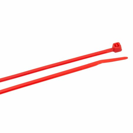 FORNEY Cable Ties, 4 in Red Ultra Light-Duty 62003